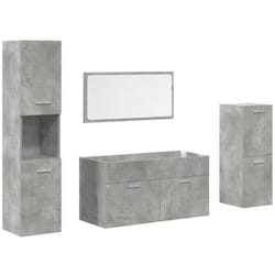 Vidaxl - Ensemble de meubles de salle de bain 4 pcs gris béton
