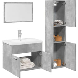 Ensemble De Meubles De Salle De Bain 4 Pcs Gris Béton Vidaxl