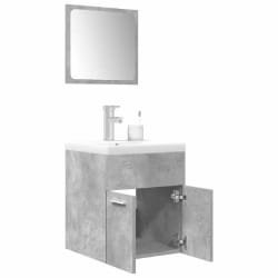 vidaXL 3 pcs gris béton
