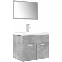 Ensemble De Meubles De Salle De Bain 3 Pcs Gris Béton Vidaxl