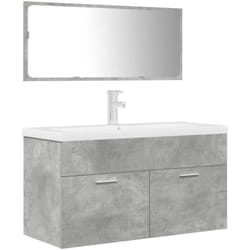 Ensemble De Meubles De Salle De Bain 3 Pcs Gris Béton Vidaxl