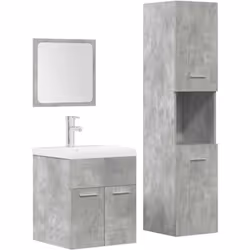 Cet ensemble de meubles de salle de bain est un excellent supplément à votre salle de bain, ce qui lui donne une apparence or ...