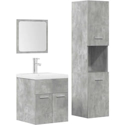 Vidaxl - Ensemble de meubles de salle de bain 4 pcs gris béton
