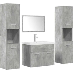 Vidaxl - Ensemble de meubles de salle de bain 5 pcs gris béton