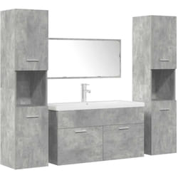 Vidaxl - Ensemble de meubles de salle de bain 5 pcs gris béton