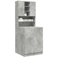 Vidaxl - Armoires pour machine à laver 2pcs gris béton bois ingénierie