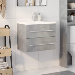 VidaXL 3324920 miroir de salle de bain et armoire de rangement pour évier
