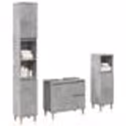 vidaXL Ensemble de meubles de salle de bain 3 pcs gris béton 3324945