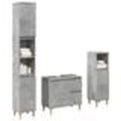 vidaXL Ensemble de meubles de salle de bain 3 pcs gris béton 3324945