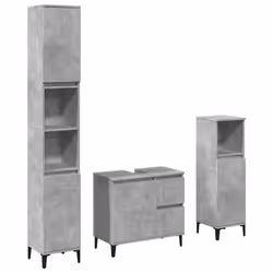 VidaXL 3324946, Gris, Métal, Bois, 650 mm, 330 mm, 600 mm, 3 pièce(s)