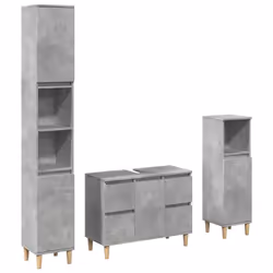 VidaXL 3324949, Gris, Bois, 800 mm, 330 mm, 600 mm, 3 pièce(s)