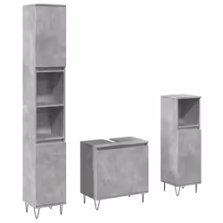 VidaXL 3324953, Gris, Bois, 580 mm, 330 mm, 600 mm, 3 pièce(s)