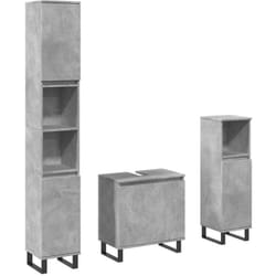 Ensemble De Meubles De Salle De Bain 3 Pcs Gris Béton Vidaxl
