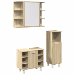 VidaXL 3324975, Chêne, Bois, 800 mm, 205 mm, 640 mm, 3 pièce(s)