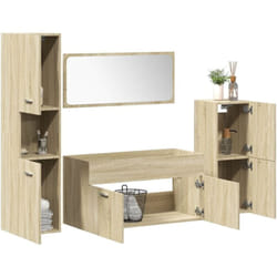 Vidaxl - Ensemble de meubles de salle de bain 4 pcs chêne sonoma