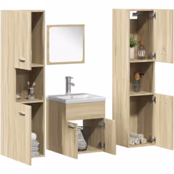 Cet ensemble de meubles de salle de bain est un excellent supplément à votre salle de bain, ce qui lui donne une apparence or ...