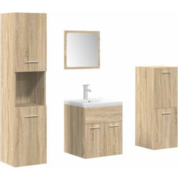 Vidaxl - Ensemble de meubles de salle de bain 5 pcs chêne sonoma
