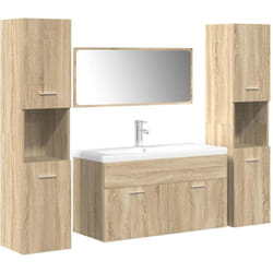 Vidaxl - Ensemble de meubles de salle de bain 5 pcs chêne sonoma