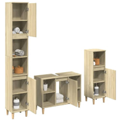 vidaXL Ensemble de meubles de salle de bain 3 pcs - Chêne sonoma