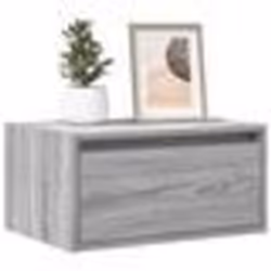vidaXL Tables de chevet murales avec lumières LED 2 pcs sonoma gris