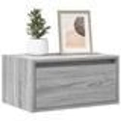 vidaXL Tables de chevet murales avec lumières LED 2 pcs sonoma gris