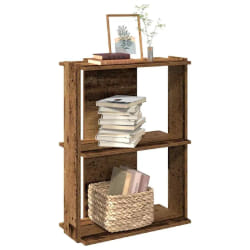 vidaXL Bibliothèque 3 niveaux vieux bois