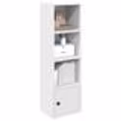 vidaXL Bibliothèque blanc 31x24x102 cm bois dingénierie étagère à livres support de rangement support à livres armoire 860337