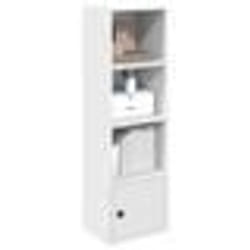 vidaXL Bibliothèque blanc 31x24x102 cm bois dingénierie étagère à livres support de rangement support à livres armoire 860337