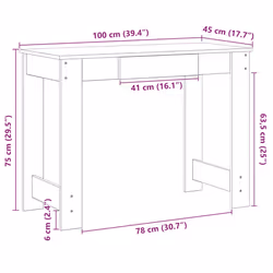 VidaXL 860429 bureau - Vue supplémentaire 8