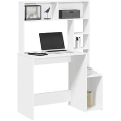 Vidaxl - Bureau avec étagères blanc 100x45x140 cm bois d'ingénierie