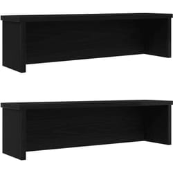 Vidaxl - tagères de cuisine empilables 2 pcs noir 50x15x16 cm