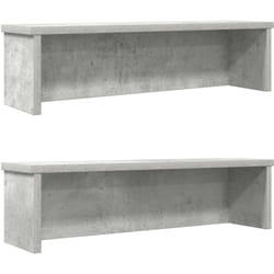 Vidaxl - tagères de cuisine empilables 2 pcs gris béton 50x15x16 cm