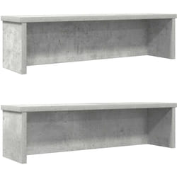 Vidaxl - tagères de cuisine empilables 2 pcs gris béton 60x15x16 cm
