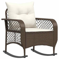 VidaXL 4104194 chaise d'extérieur Terrace Siège rembourré Polyuréthane, Acier Crème, Blanc