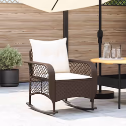 VidaXL 4104194 chaise d'extérieur Terrace Siège rembourré Polyuréthane, Acier Crème, Blanc