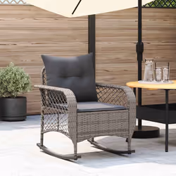VidaXL 4104195 chaise d'extérieur Terrace Siège rembourré Polyuréthane, Acier Gris