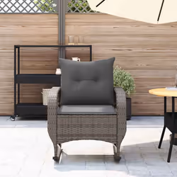 VidaXL 4104195 chaise d'extérieur Terrace Siège rembourré Polyuréthane, Acier Gris