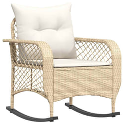 VidaXL 4104197 chaise d'extérieur Terrace Siège rembourré Polyuréthane, Acier Crème, Blanc