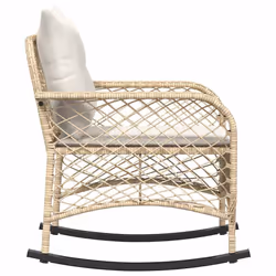 VidaXL 4104197 chaise d'extérieur Terrace Siège rembourré Polyuréthane, Acier Crème, Blanc - Vue supplémentaire 5
