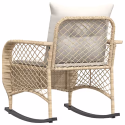 VidaXL 4104197 chaise d'extérieur Terrace Siège rembourré Polyuréthane, Acier Crème, Blanc - Vue supplémentaire 6