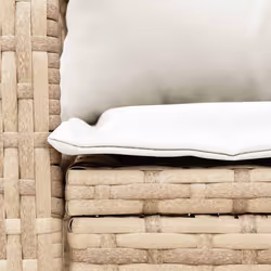 VidaXL 4104197 chaise d'extérieur Terrace Siège rembourré Polyuréthane, Acier Crème, Blanc - Vue supplémentaire 7