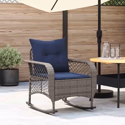 VidaXL 4104200 chaise d'extérieur Terrace Siège rembourré Polyuréthane, Acier Bleu