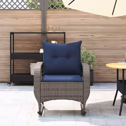 VidaXL 4104200 chaise d'extérieur Terrace Siège rembourré Polyuréthane, Acier Bleu