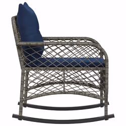 VidaXL 4104200 chaise d'extérieur Terrace Siège rembourré Polyuréthane, Acier Bleu - Vue supplémentaire 5