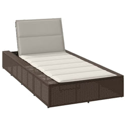 VidaXL 4104203 chaise d'extérieur Linge Siège rembourré Polyester Crème, Blanc