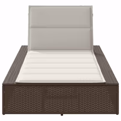VidaXL 4104203 chaise d'extérieur Linge Siège rembourré Polyester Crème, Blanc - Vue supplémentaire 4