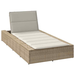 VidaXL 4104206 chaise d'extérieur Linge Siège rembourré Polyester Crème, Blanc