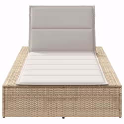 VidaXL 4104206 chaise d'extérieur Linge Siège rembourré Polyester Crème, Blanc - Vue supplémentaire 4