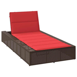 VidaXL 4104208 chaise d'extérieur Linge Siège rembourré Polyester Rouge