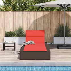 VidaXL 4104208 chaise d'extérieur Linge Siège rembourré Polyester Rouge